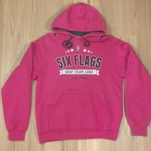 Fruit of the Loom Pink Six Flags Lake George Hoodie